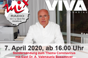 Coronavirus Sondersendung heute, 7. April 2020 um 16.00 Uhr im Mix Radio FM 101.1