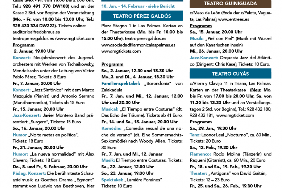 Eventkalender Januar 2022